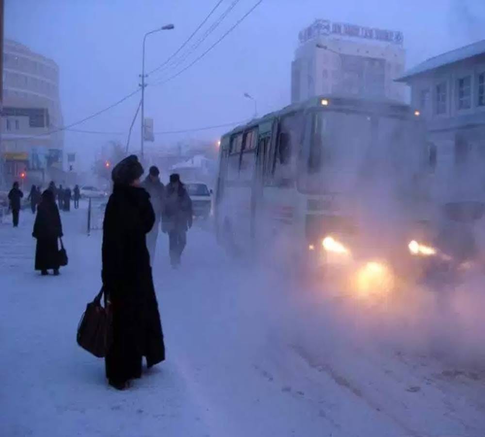 The coldest place on earth and Temperature goes below -56 ° C 