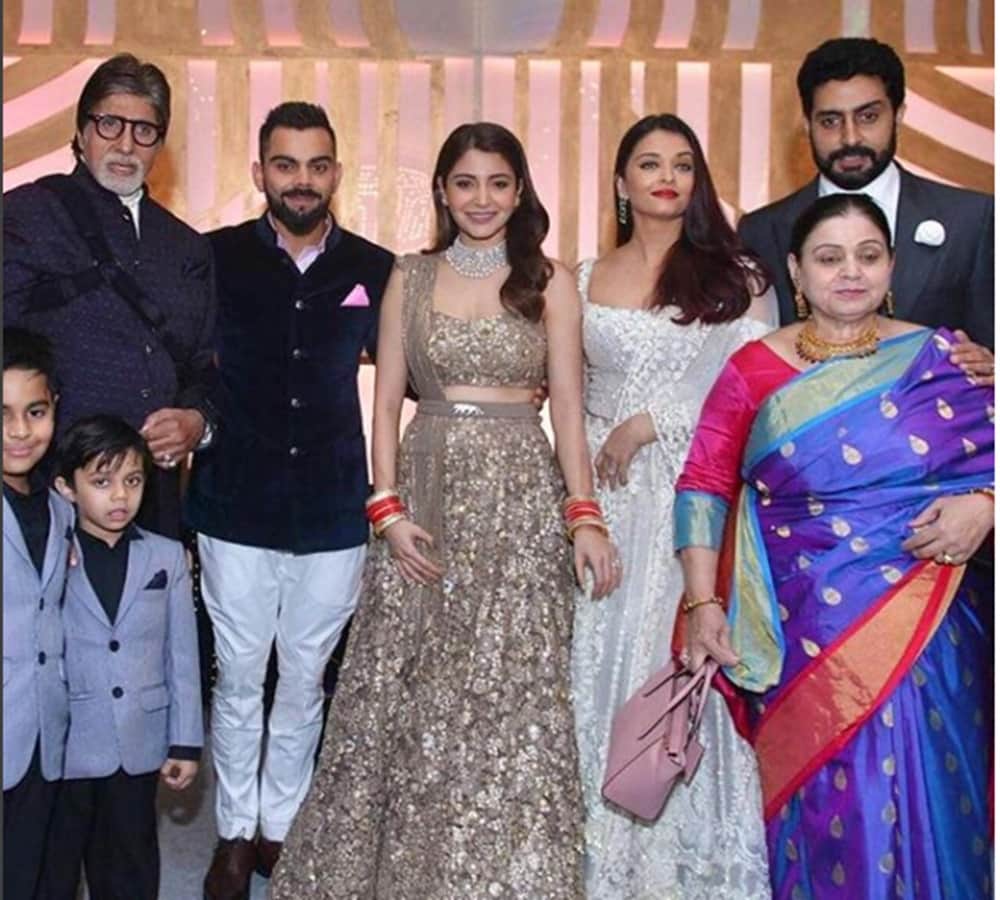 amitabh bachchan reached at virat and anushka mumbai reception