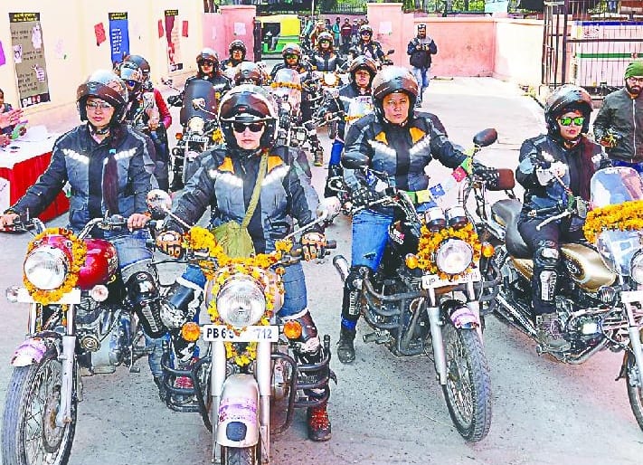 Bike riders become women's empowerment carrier