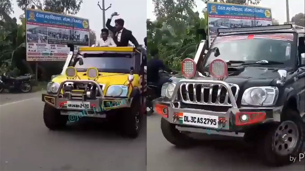 Mahindra Scorpio modified to Dancing SUV Car in Punjab