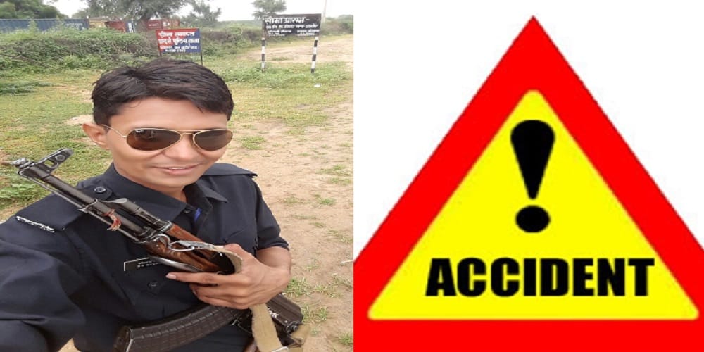 rajasthan nagaur police commando lost his life in a crucial road accident 