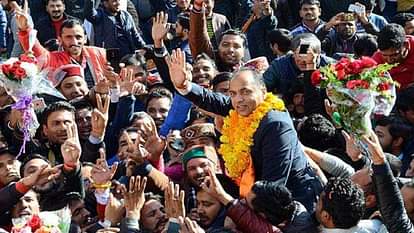 HIMACHAL PRADESH NEW CM JAIRAM THAKUR TAKE OATH IN SHIMLA IN PRESENCE OF PM MODI AND AMIT SHAH