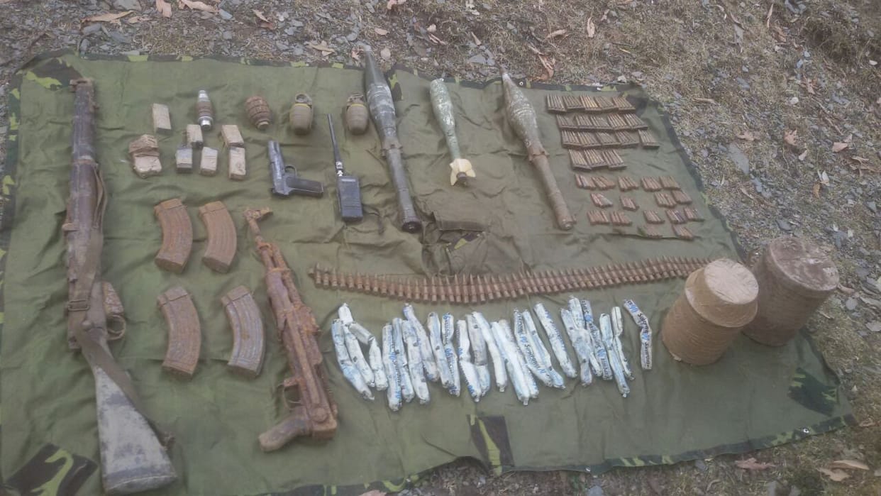 security forces busted a hideout of terrorist and recover weapons