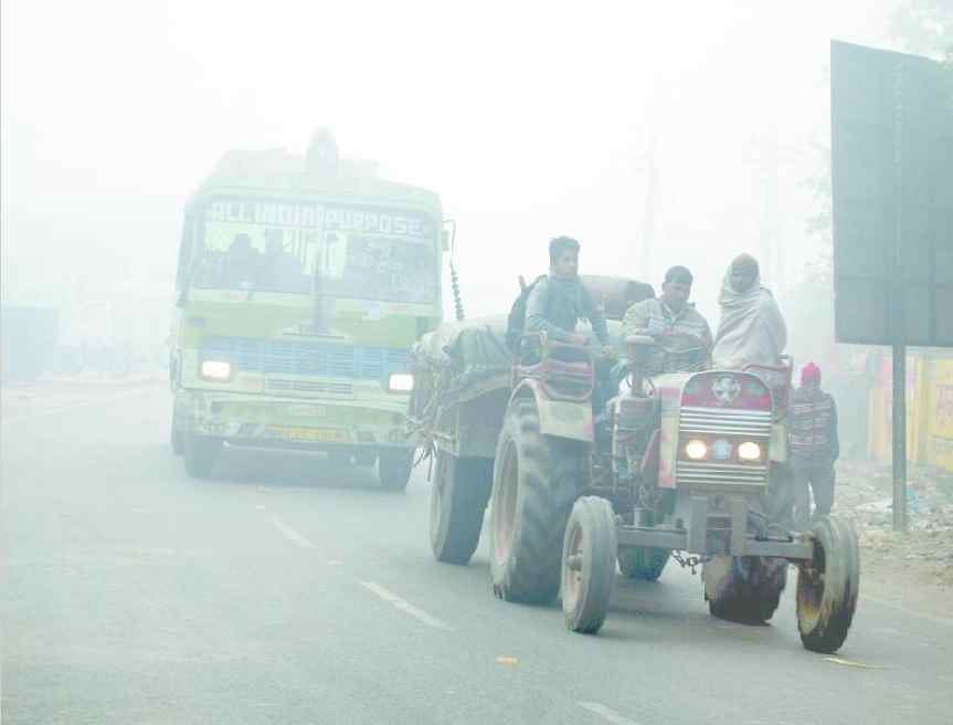 In the morning the fog increased in the weather