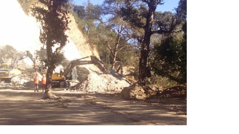 Threat to transit water from debris of perennial road