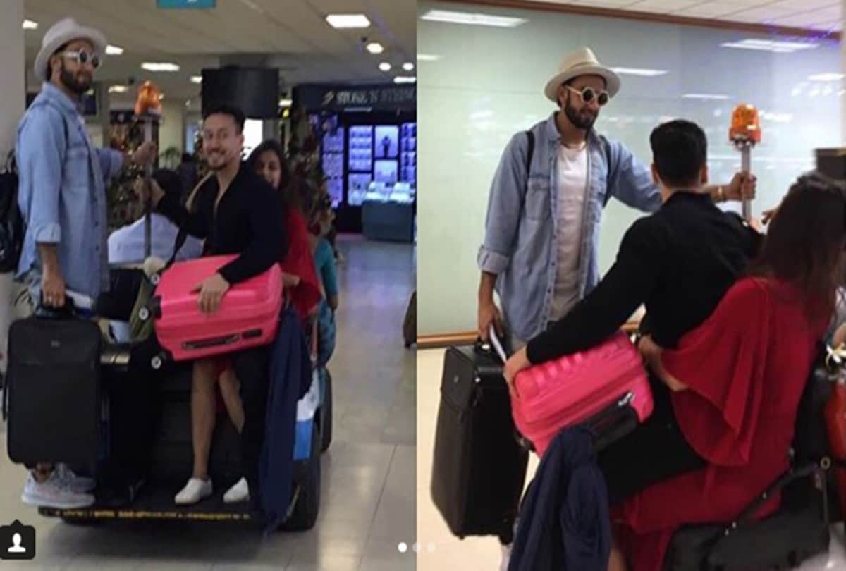tiger shoff disha patani and ranveer singh spotted at mumbai airport 
