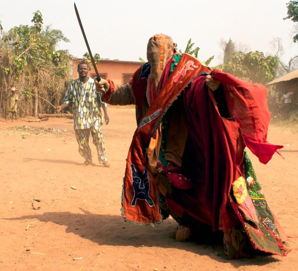 The secret society of benin egungun who have the power to kill with a single touch
