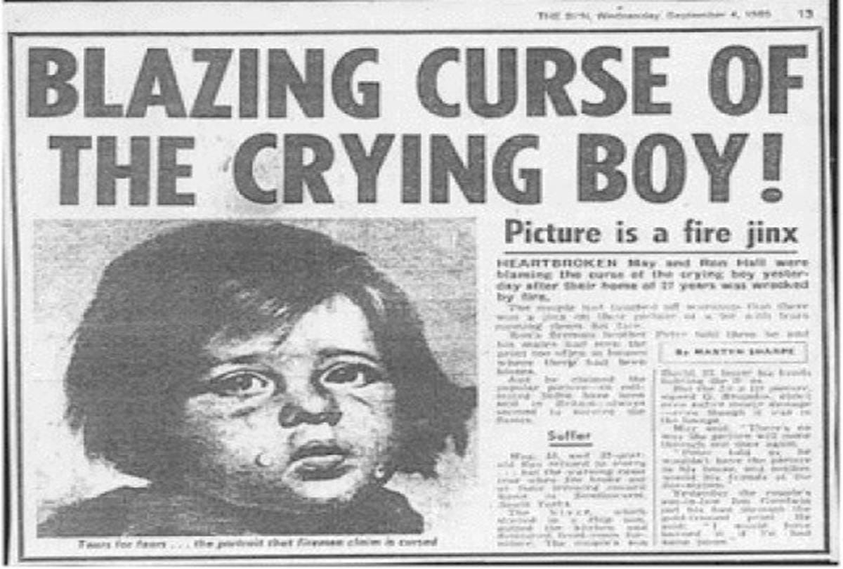 Scary story of The Curse of the Crying Boy Painting