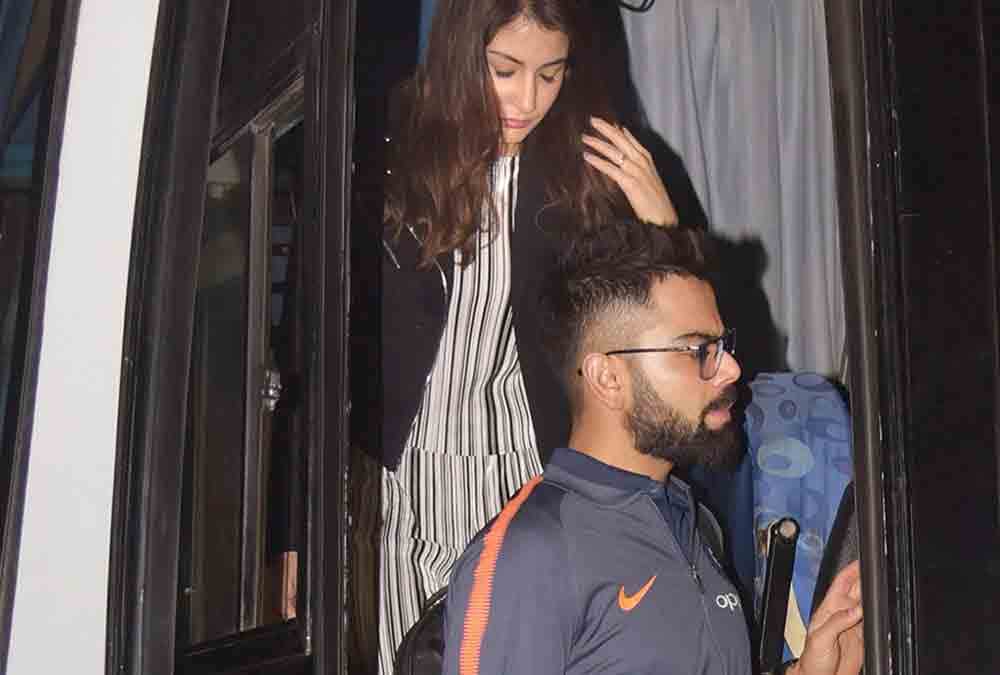 anushka sharma and virat kohli their way to the team india hotel in cape town