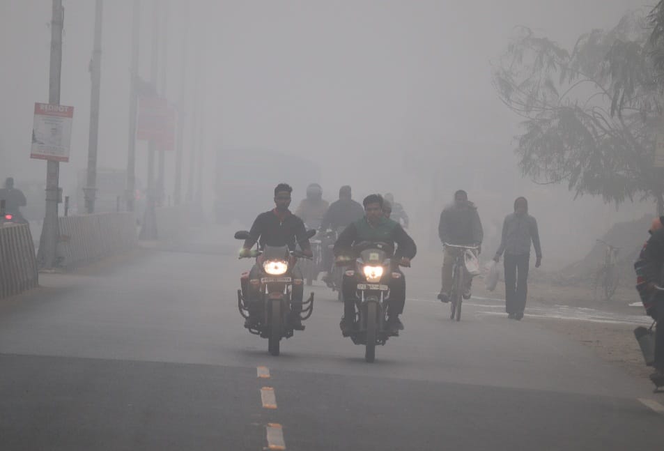 Visibility fell down to zero due to fog