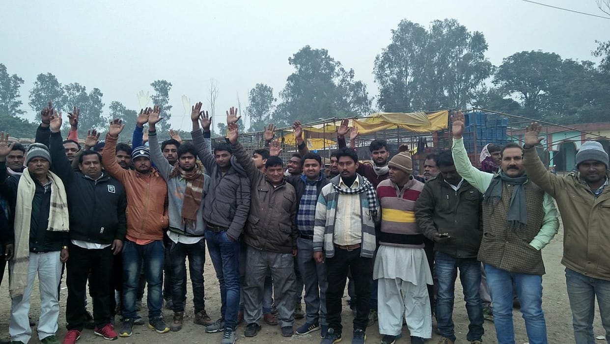 Protest against the removal of the store