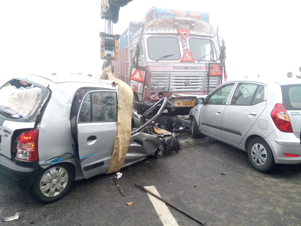 colonel's car collides with tree
