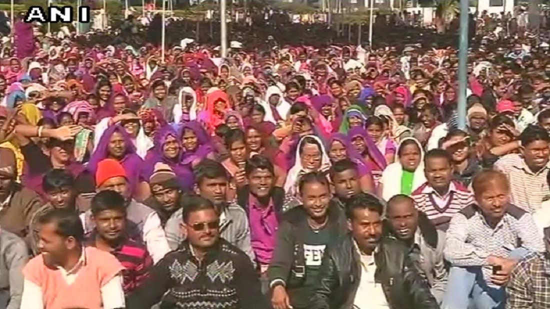 Guest teachers Anganwadi and Asha workers sitting on strike in Bhopal Madhya Pradesh