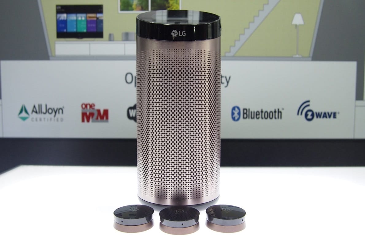 LG ThinQ स्पीकर के फीचर्स और कीमत LG THINQ Smart Bluetooth Speaker