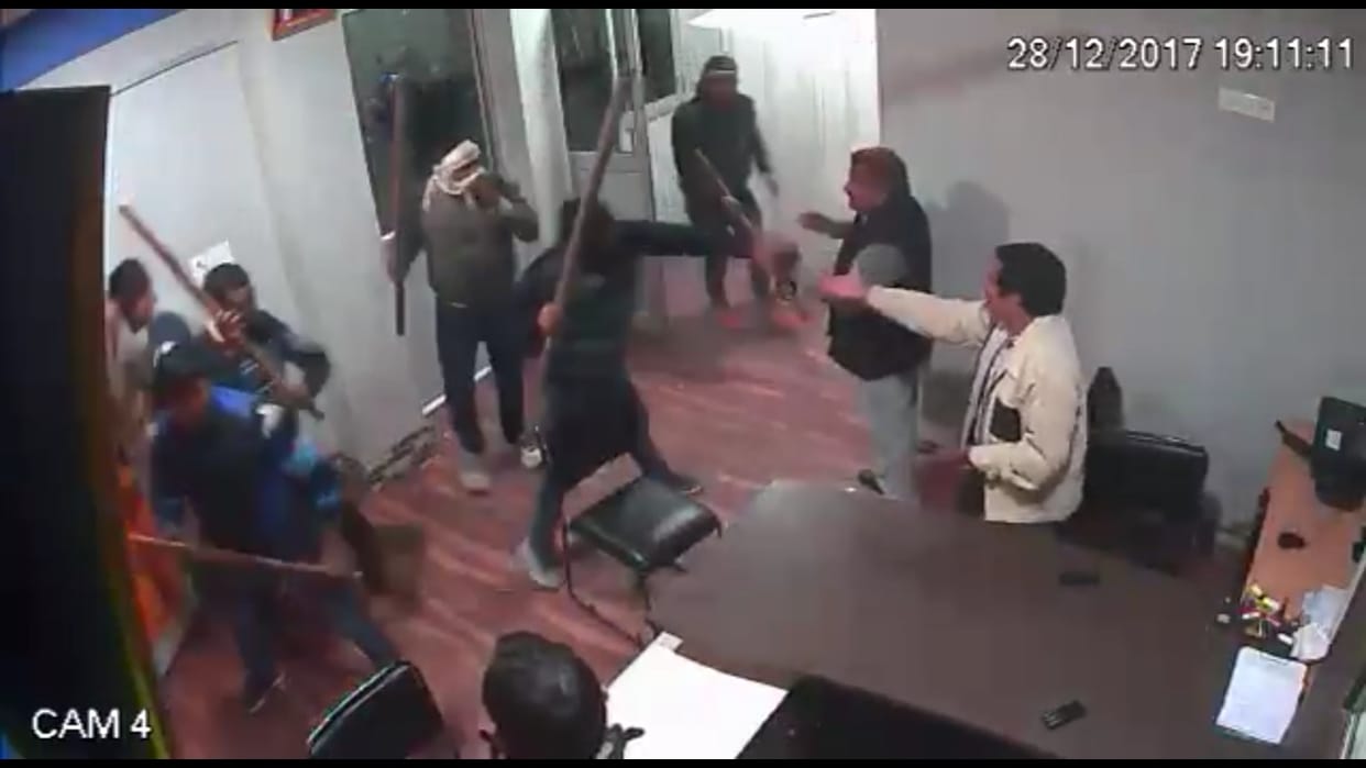 bjp leader office firing matter: report against 45 attacker 
