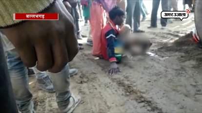 Road accident in ballabgarh, a guy injured