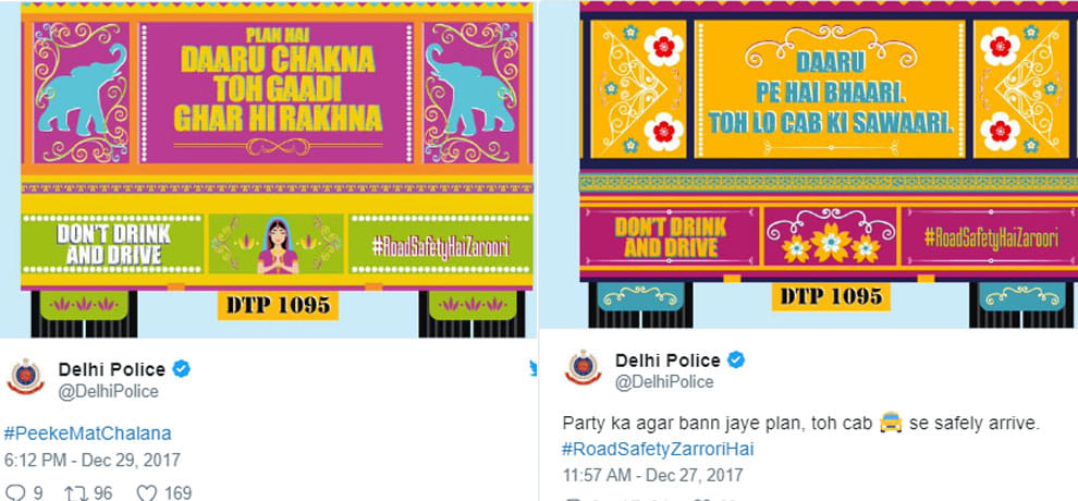 delhi police share posts on twitter with funny style as advisory before new year 2018 celeberation 