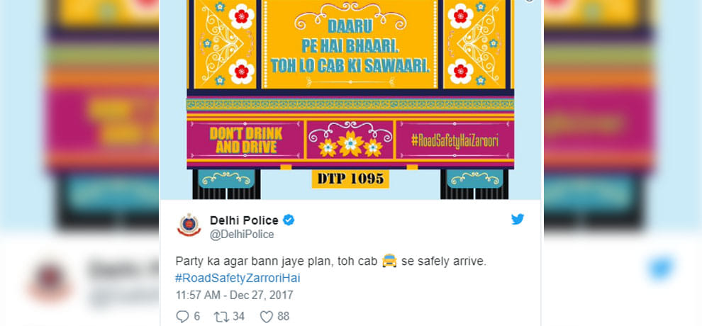 delhi police share posts on twitter with funny style as advisory before new year 2018 celeberation 