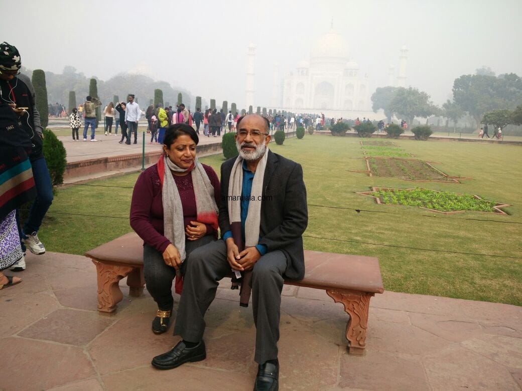minister for tourism k j alphons visited tajmahal agra