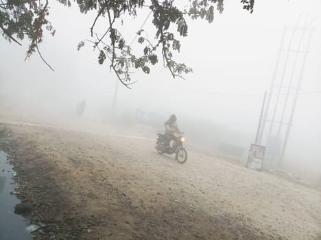 Lie with hours of fog and cold