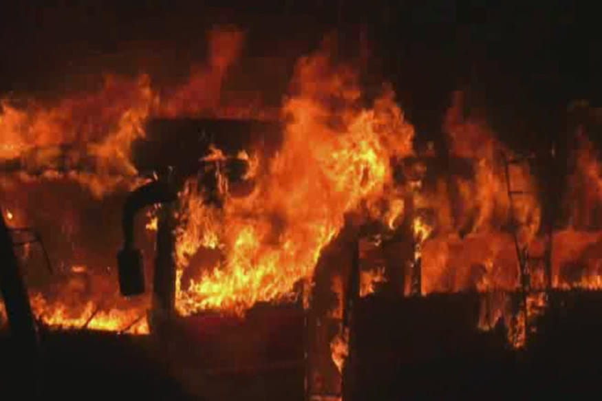 Rajasthan Three roadways buses set on fire in baswara