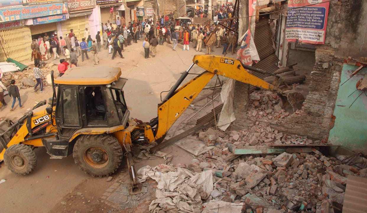 Varanasi administration damage illegal construction