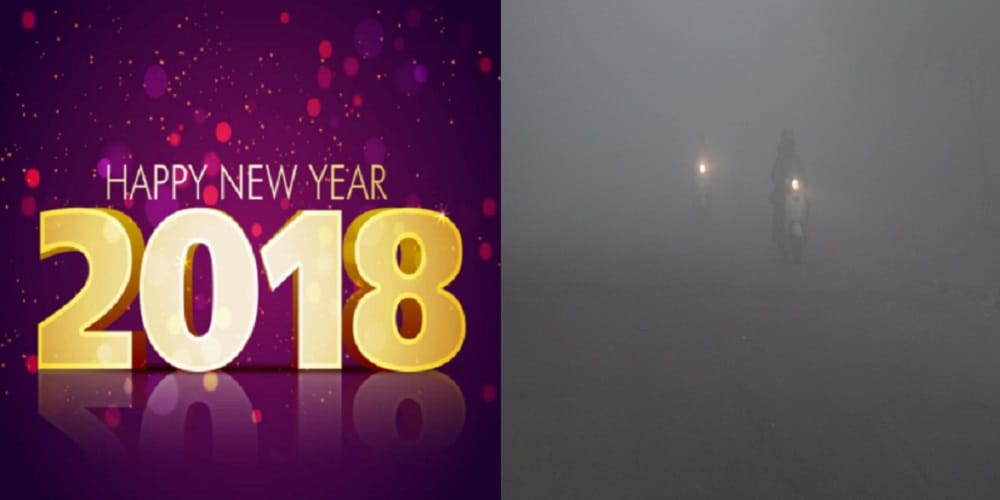 Welcome to New Year 2018 from the fog, temperature reaches 3.2 degrees