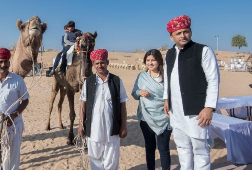 akhilesh yadav celebrates new year in jodhpur.