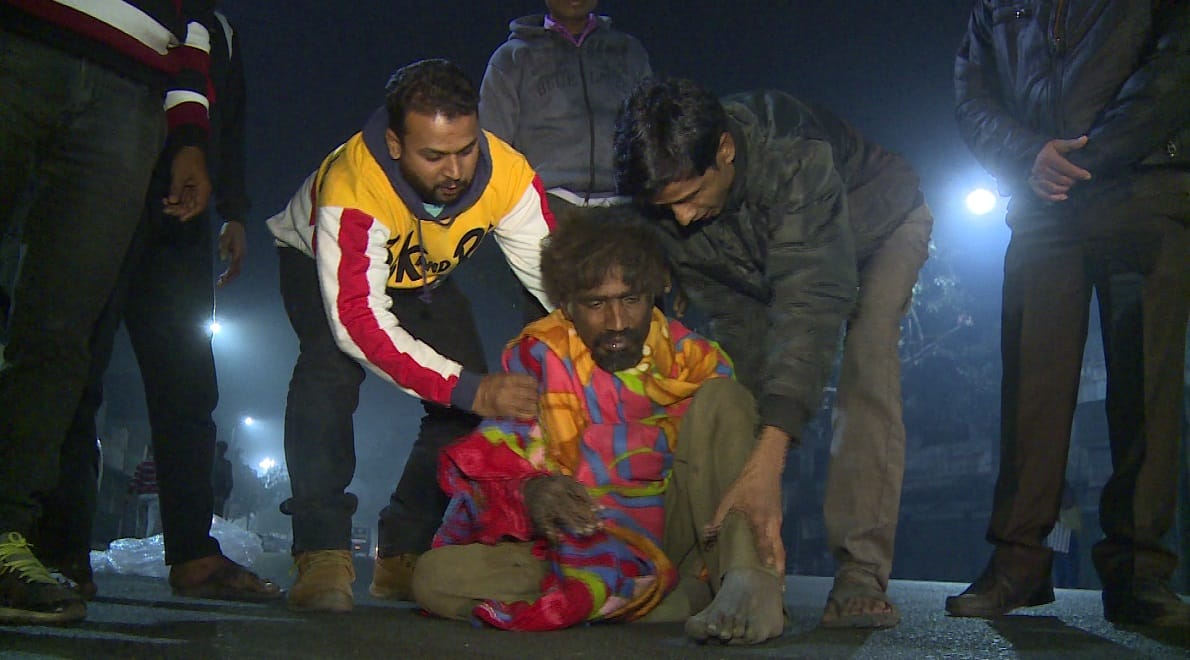 Smile on the faces of people sleeping on the footpath, said Happy New Year