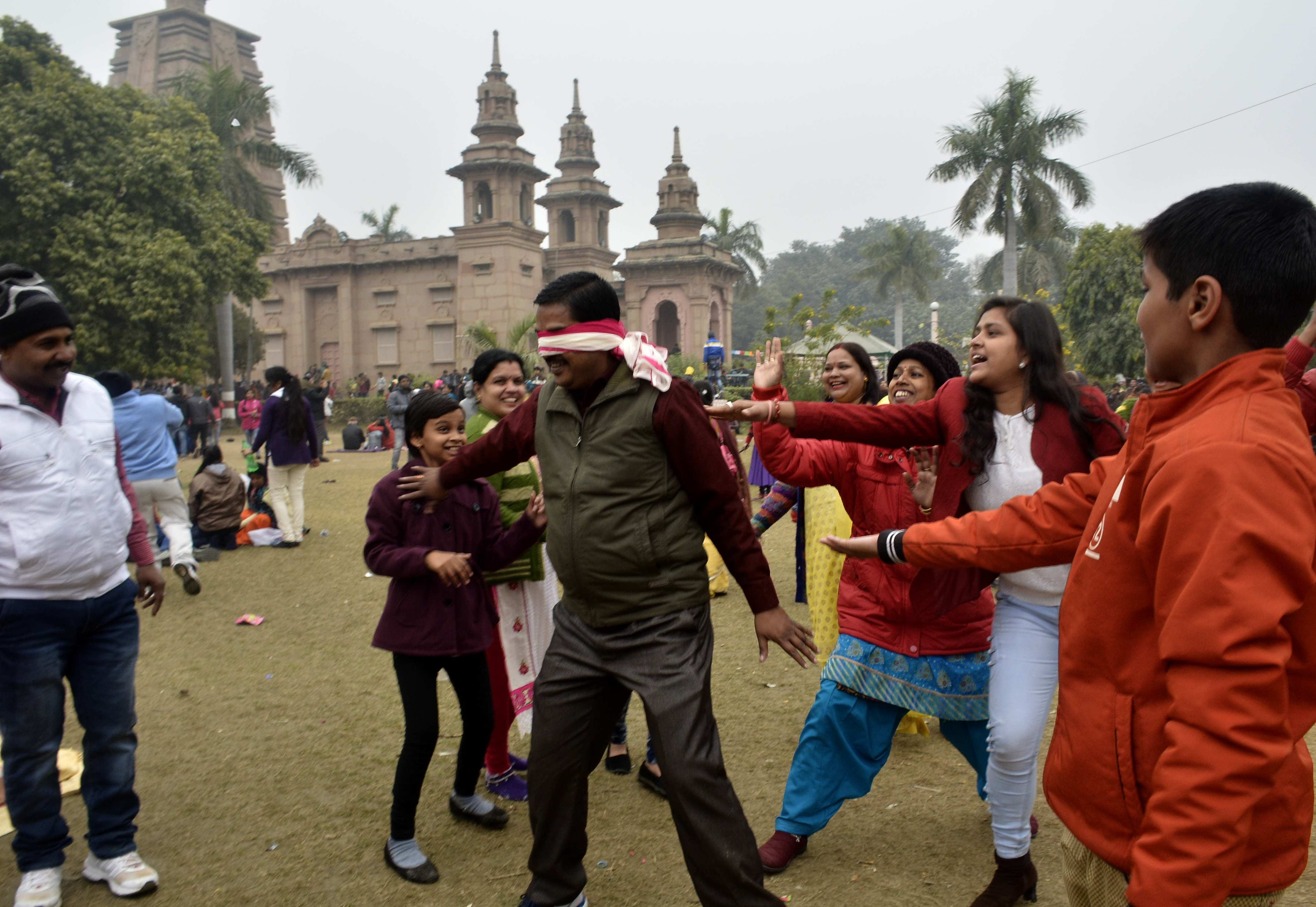 New year celebrations at picnic spots and malls in varanasi