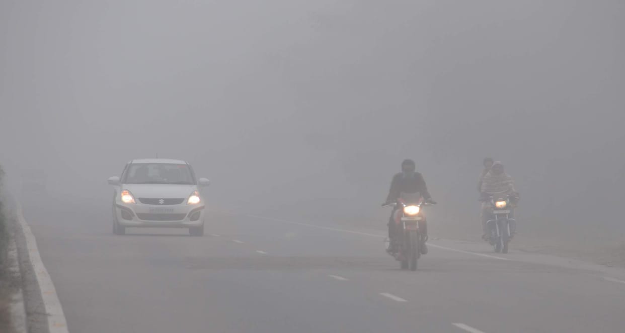 first day of new year spend in fog