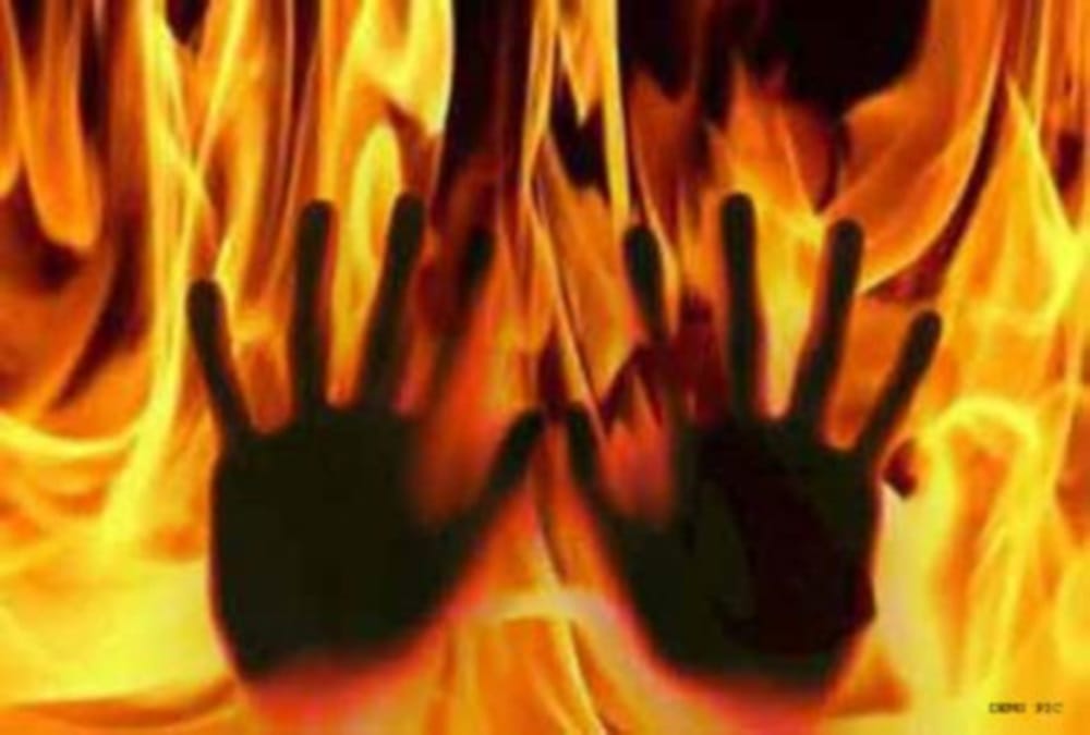 Youth teasing with minor girl and burn on protest