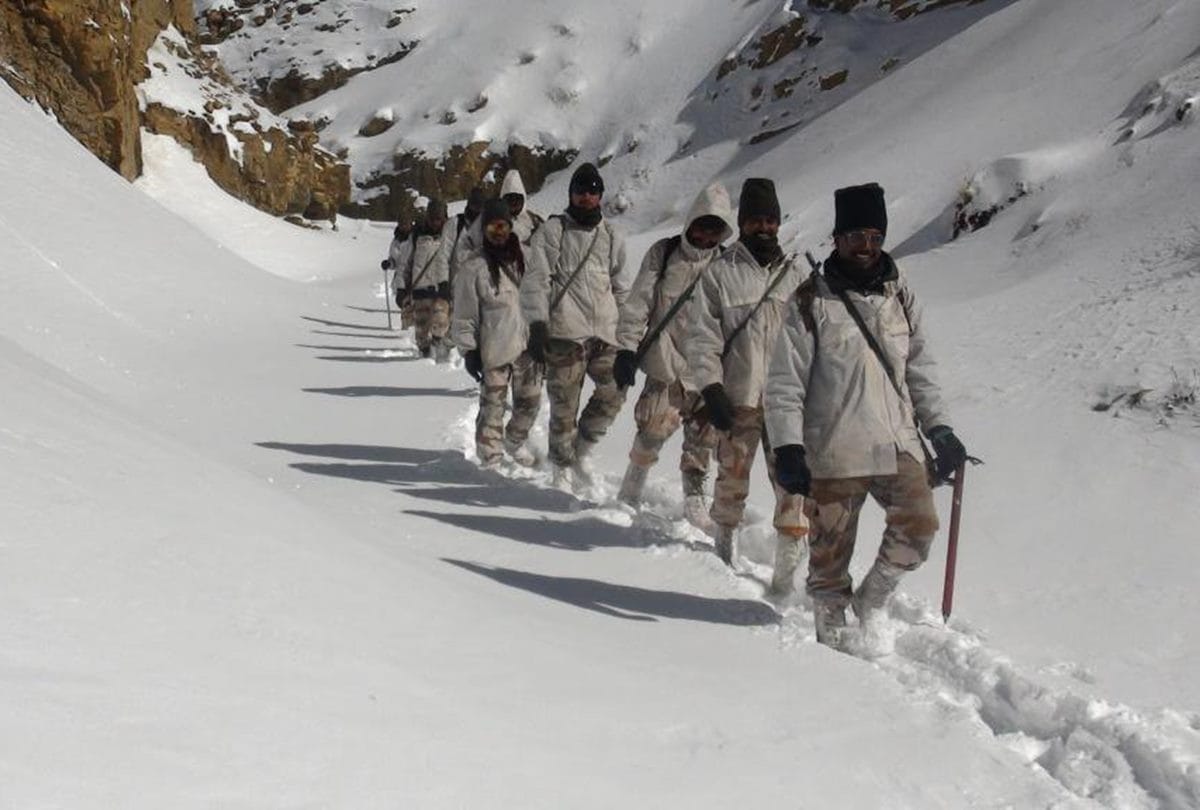 ITBP Himveer at 18000 Feet and minus 30 degree Celsius temperature