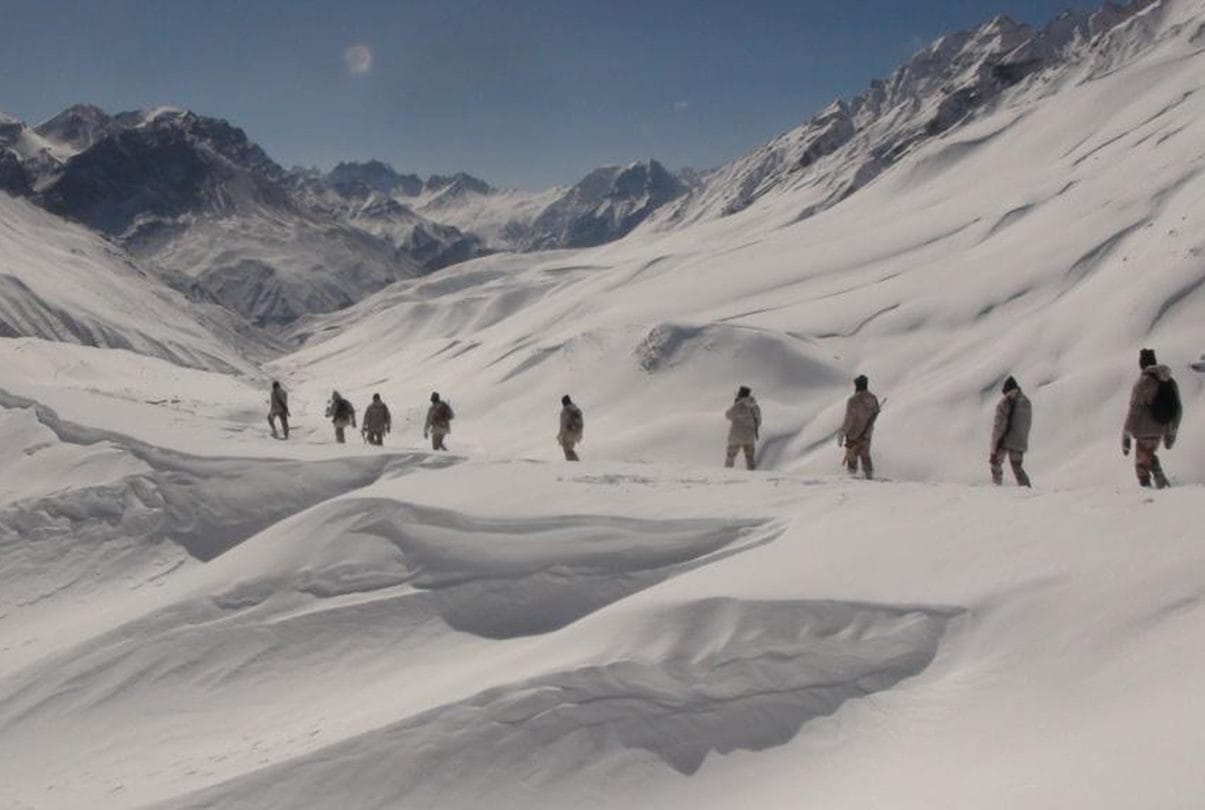 ITBP Himveer at 18000 Feet and minus 30 degree Celsius temperature