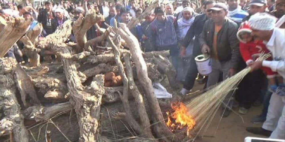 mortal remains of martyr of constable rajendra nen buried with tribute and homage 
