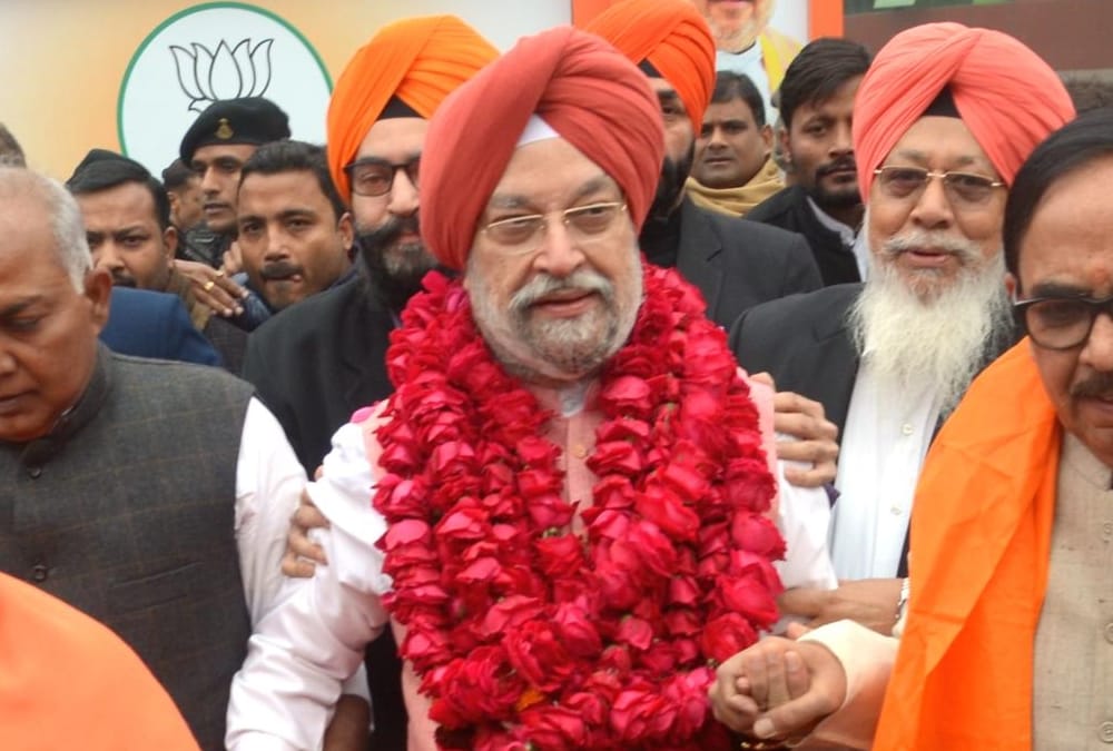 property of bjp rajya sabha candidate hardeep puri.