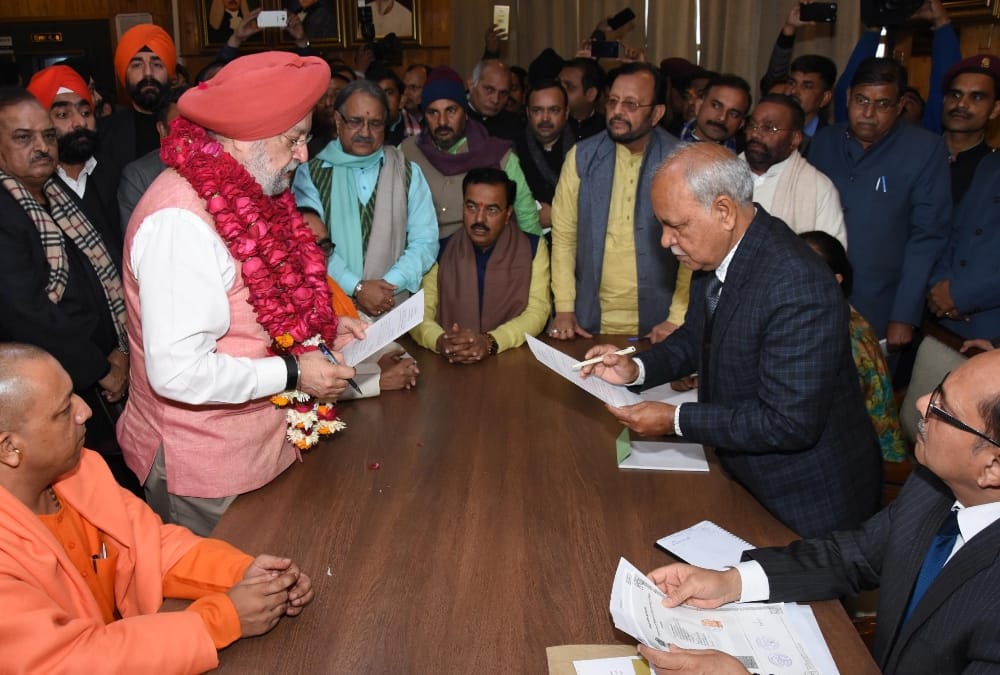 property of bjp rajya sabha candidate hardeep puri.