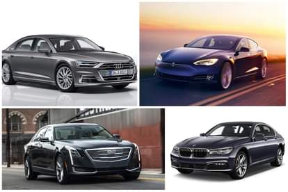 Top five high tech Sedan Cars in India: BMW, Tesla, Mercedes, Audi, Cadillac 