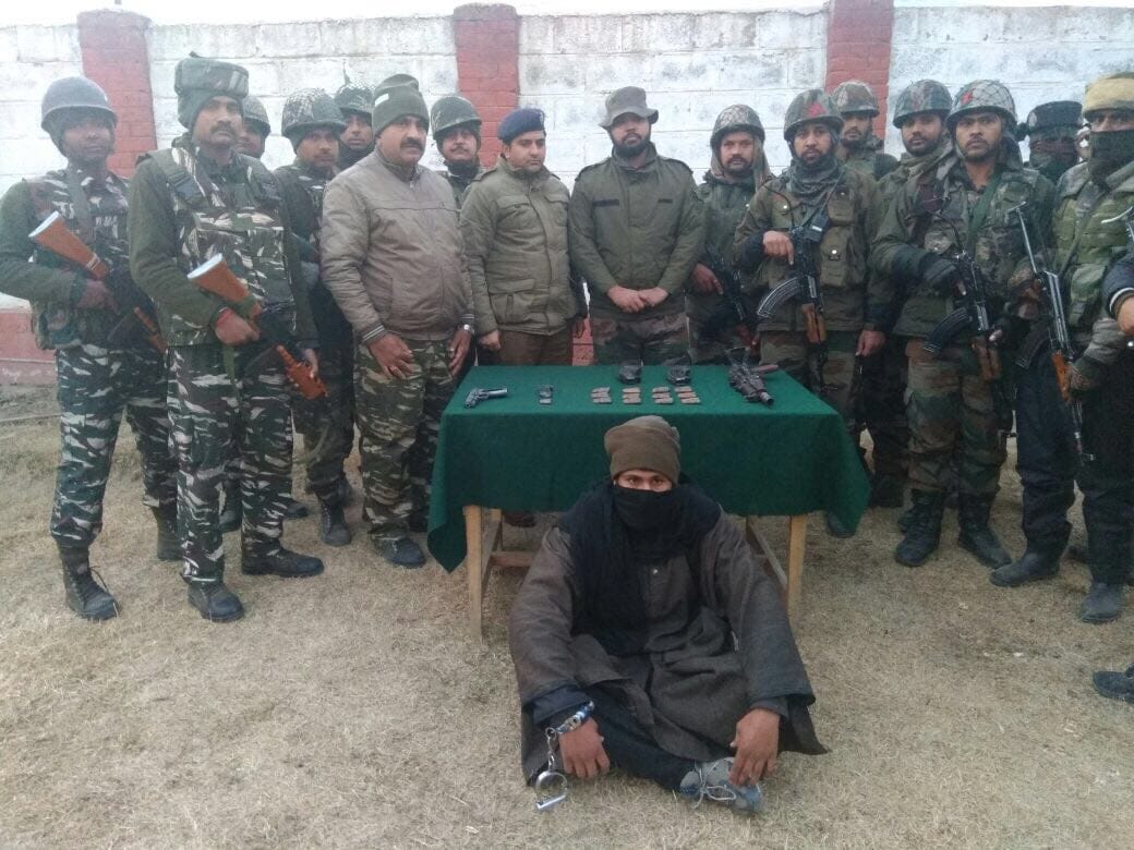 terrorist shot a man in sopore, one ogw arrested in baramulla