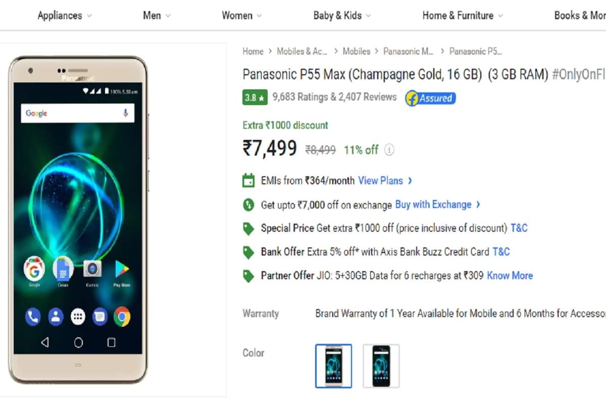 Flipkart new year mobile sale, Buy these 5 4G Smartphone under Rs 10,000 with 3GB RAM