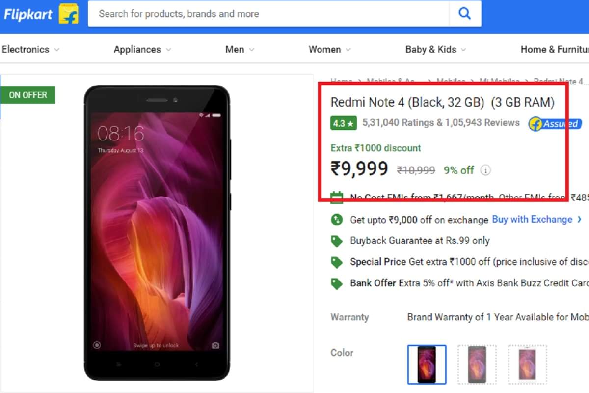 Flipkart new year mobile sale, Buy these 5 4G Smartphone under Rs 10,000 with 3GB RAM