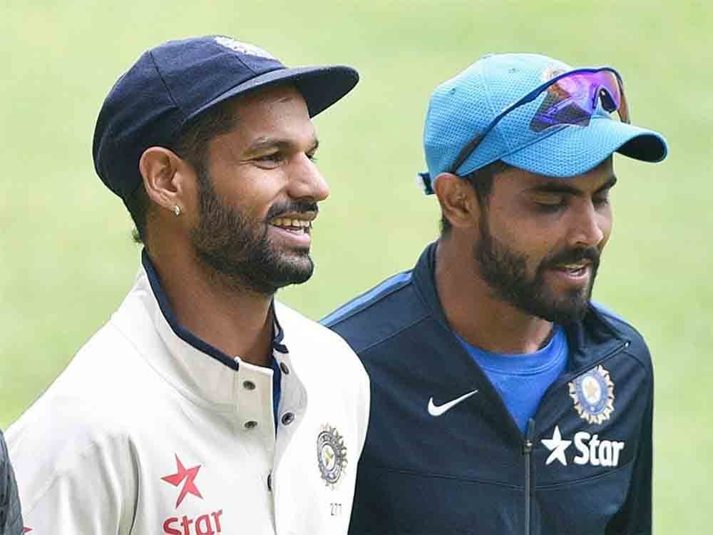 shikhar dhawan fit for first test ravindra jadeja is ill