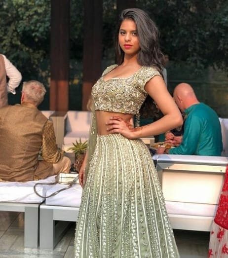 Shah Rukh daughter suhana khan looking gorgeous in Monisha Jaising lehenga 