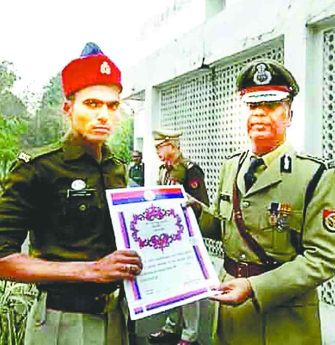 Proud of the soldier's bravery