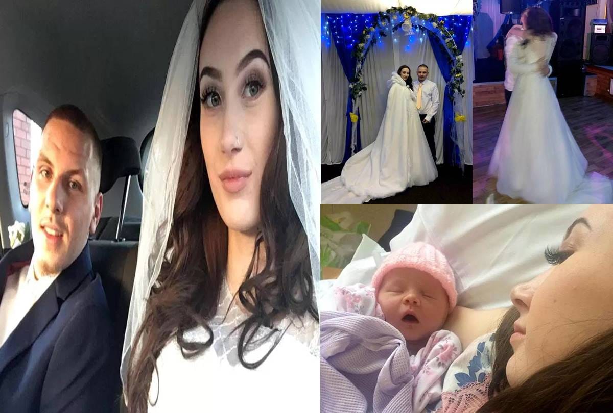 Bride gives birth a baby on her wedding day