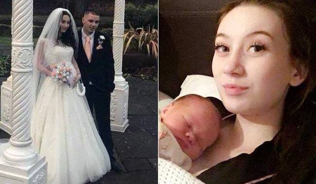 Bride gives birth a baby on her wedding day