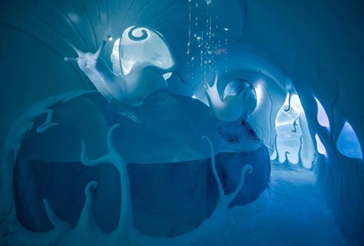 The unique ice hotel whose texture changes every year in 