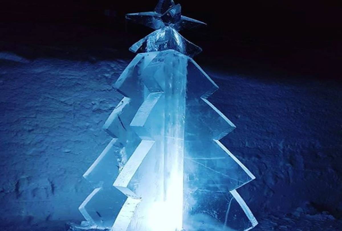 The unique ice hotel whose texture changes every year in 