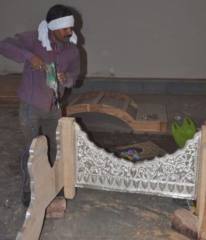 temple of khatu shyam maharaj being built in agra