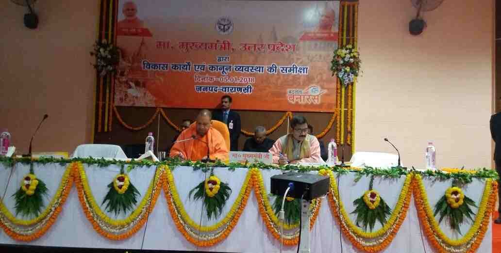 CM yogi adityanath held review meeting in varanasi